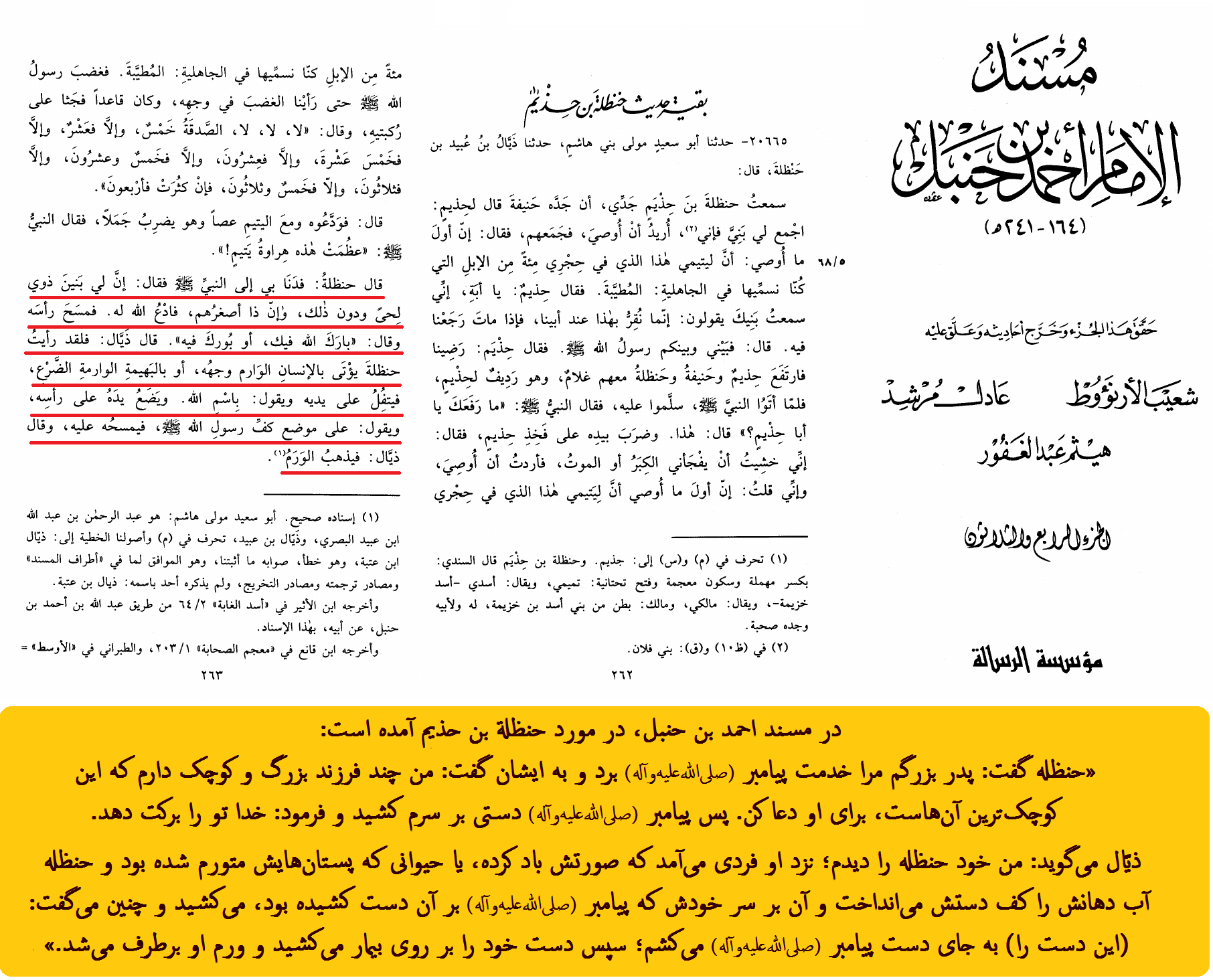 تبرک به عضوی که دست پیامبر به آن خورده