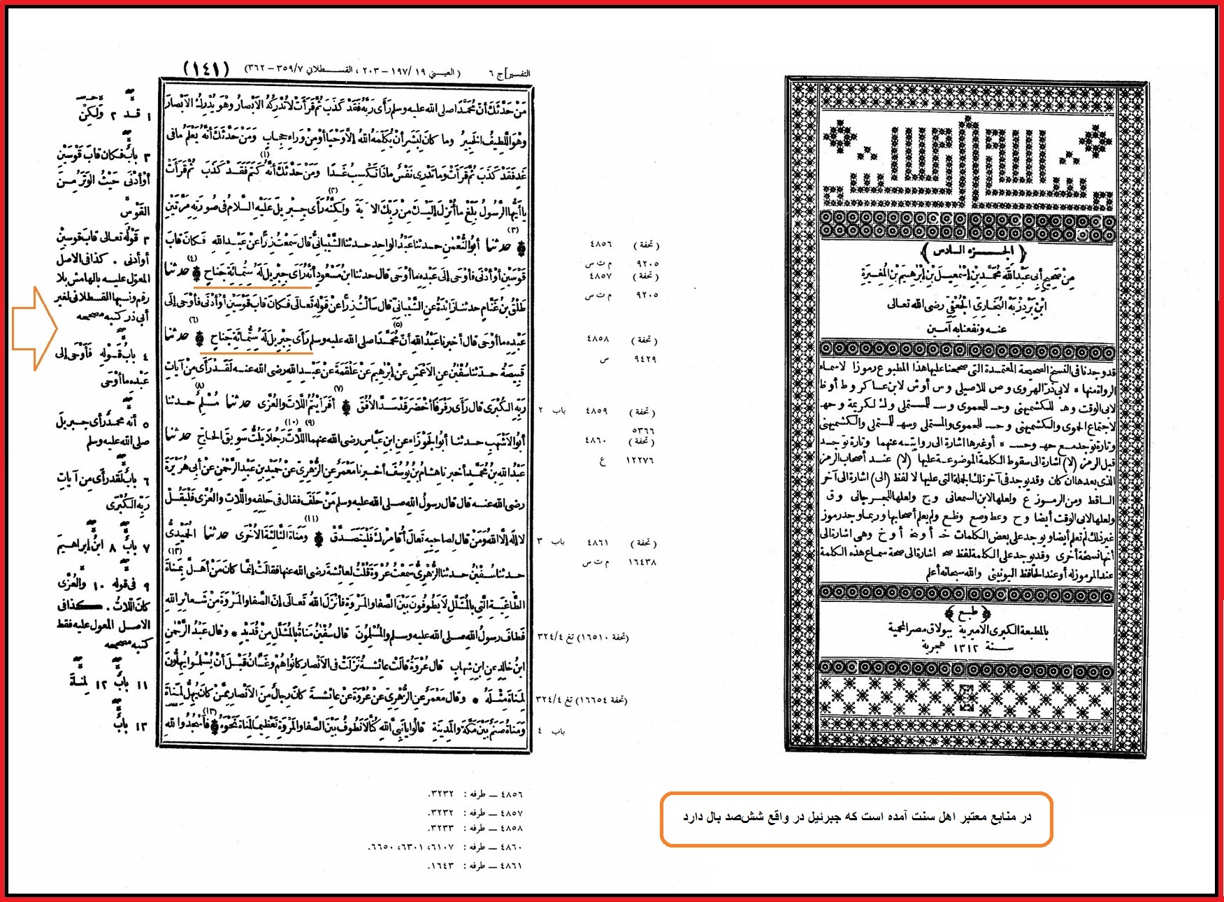 جبرئیل ششصد بال دارد